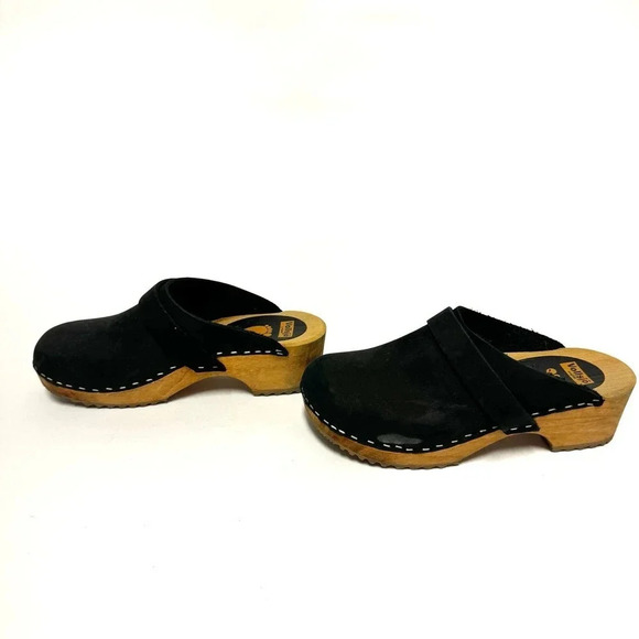Vollsjo V-Back Suede Swedish Wooden Clog - Size 36 (5.5) - Picture 4 of 8